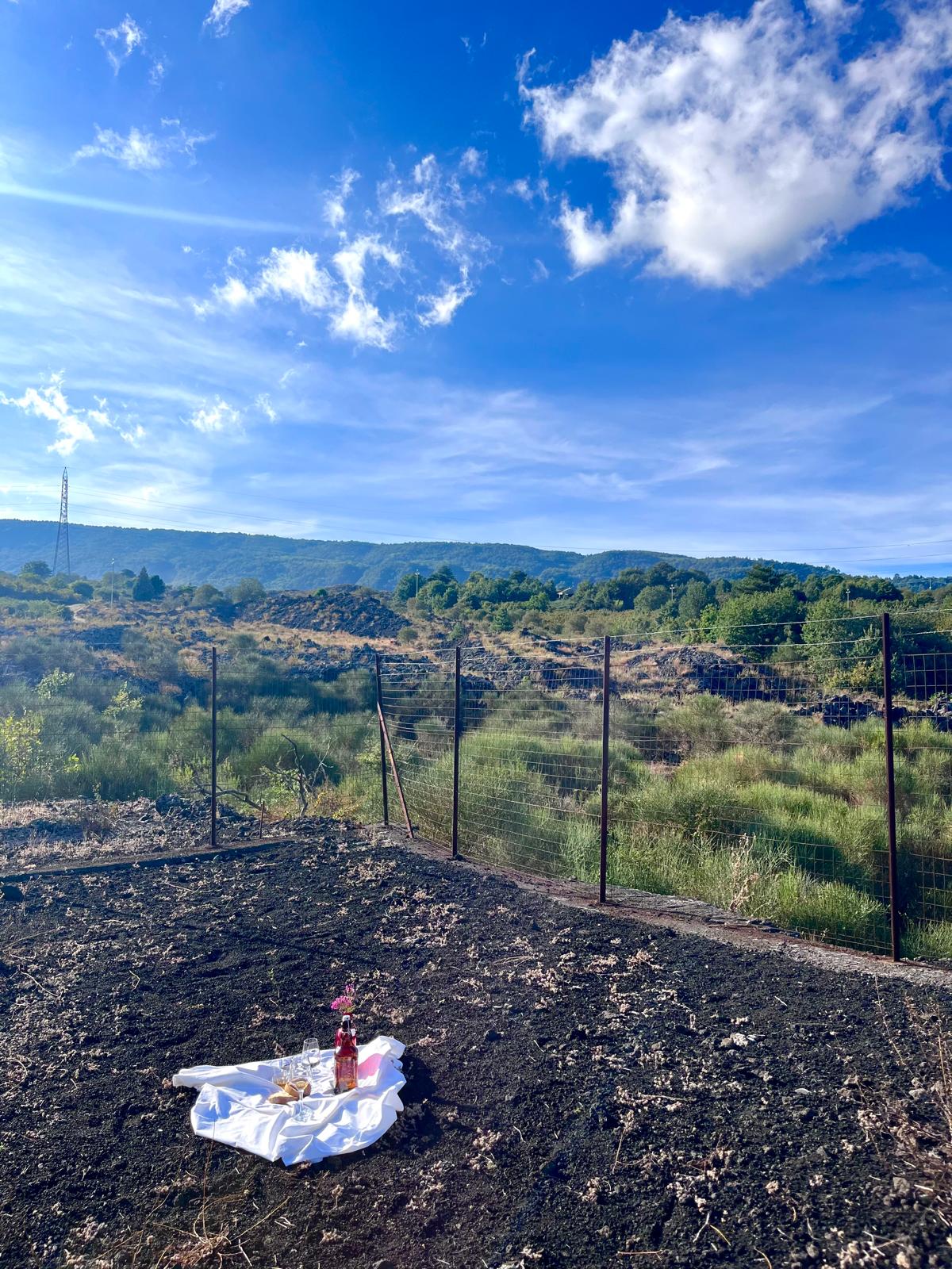 Picnic sulla colata lavica con vista sull'Etna — Etna 1928 Country House